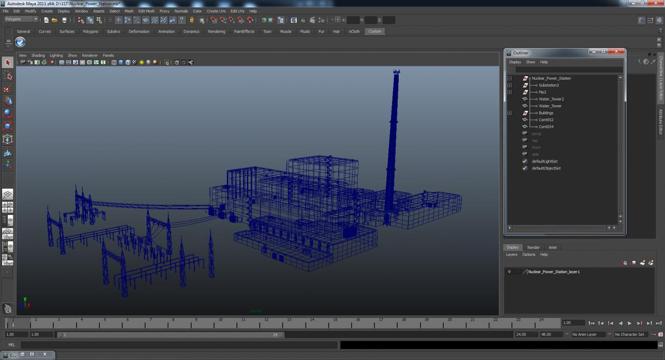 3D Nuclear Power Station