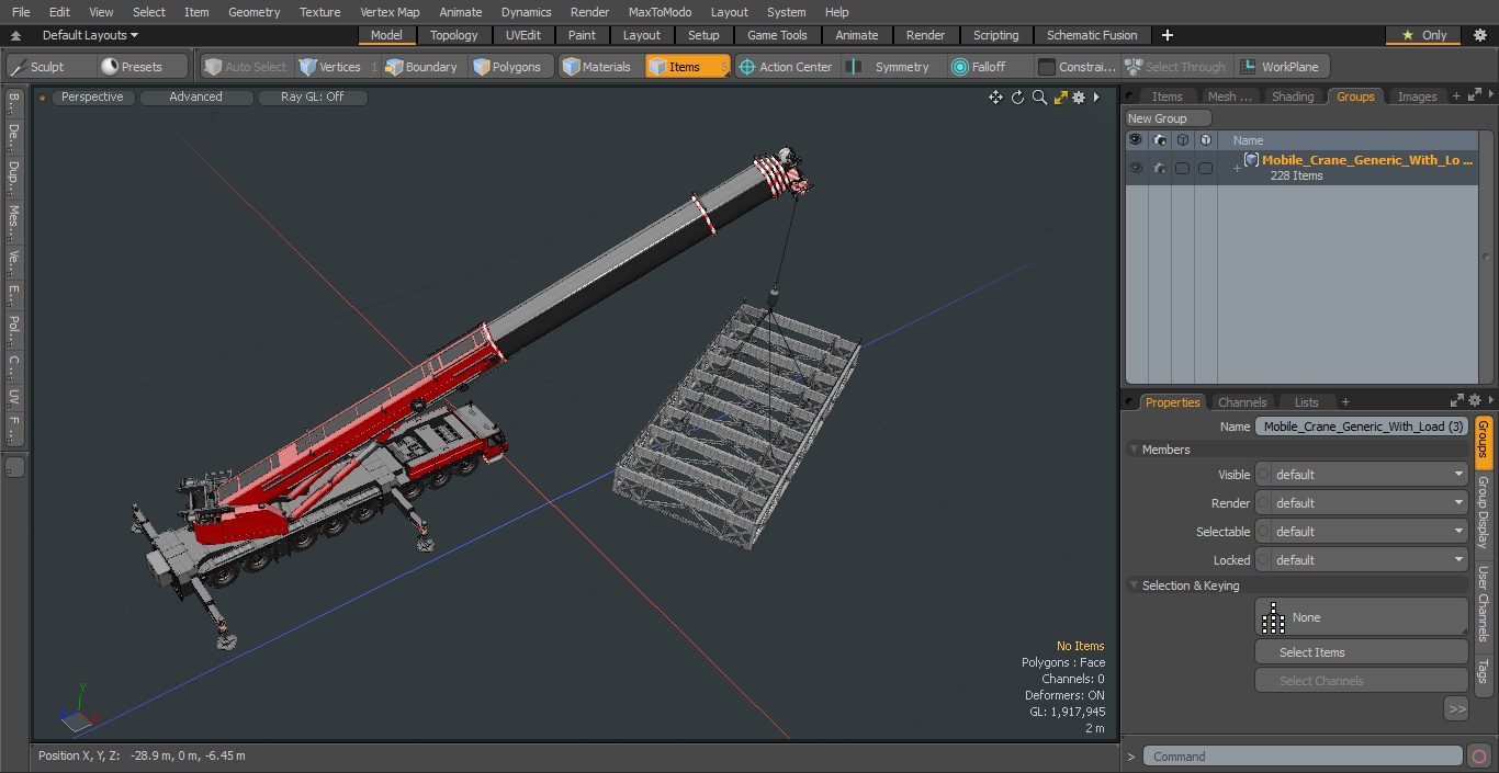 3D model Mobile Crane Generic With Load