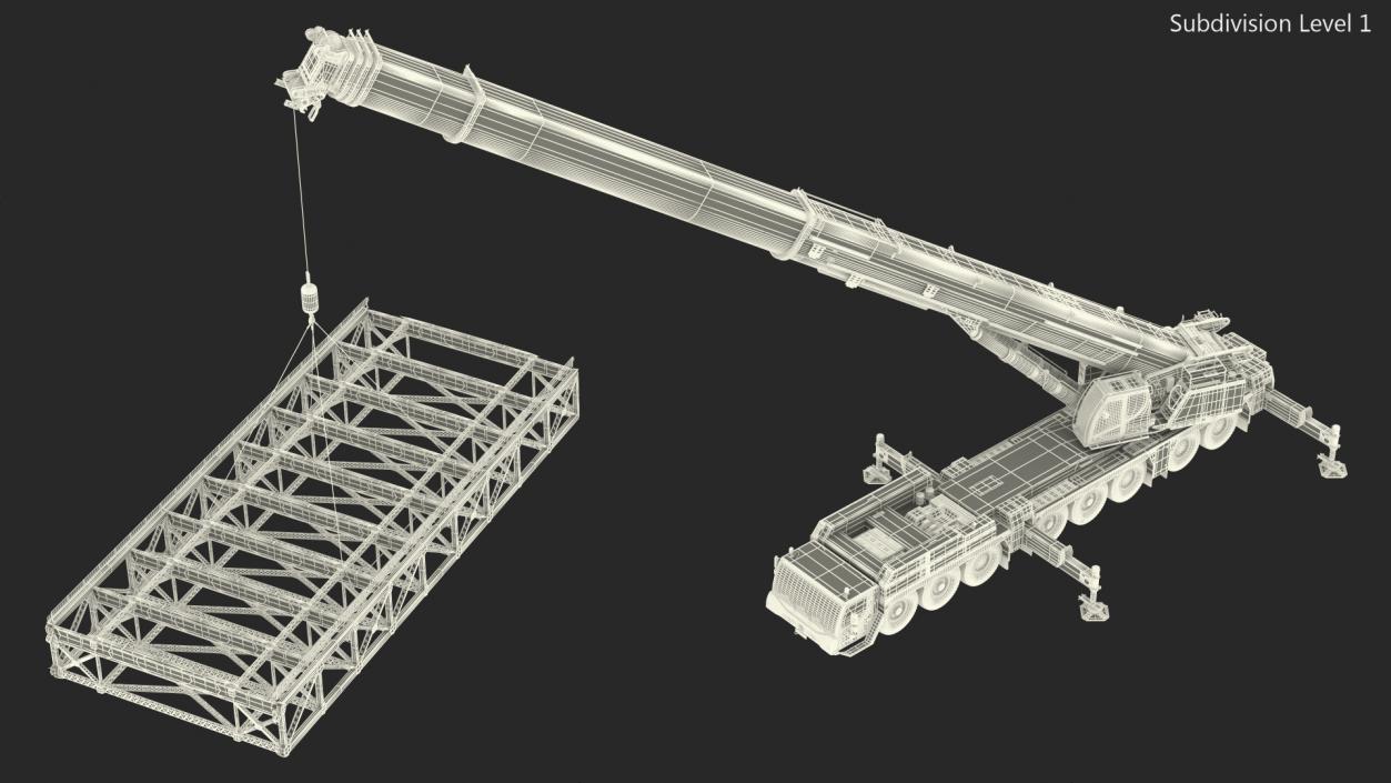 3D model Mobile Crane Generic With Load