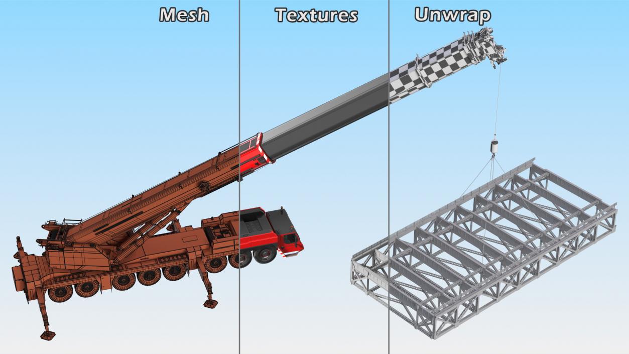 3D model Mobile Crane Generic With Load