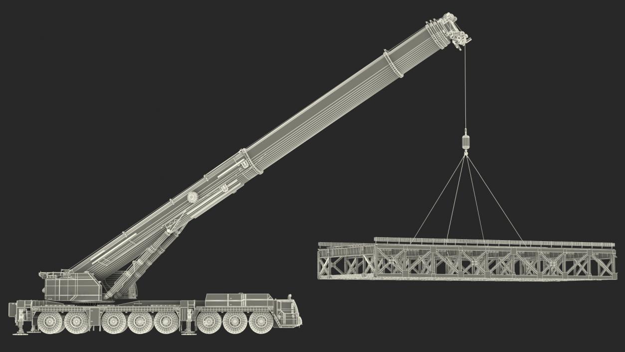 3D model Mobile Crane Generic With Load