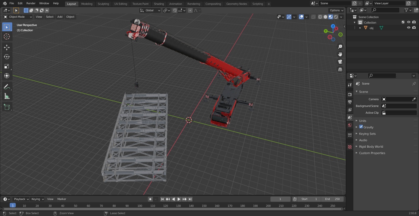 3D model Mobile Crane Generic With Load