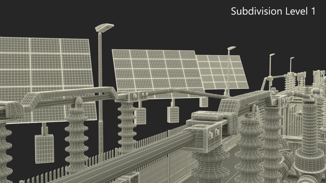 Solar Power Station 3D model