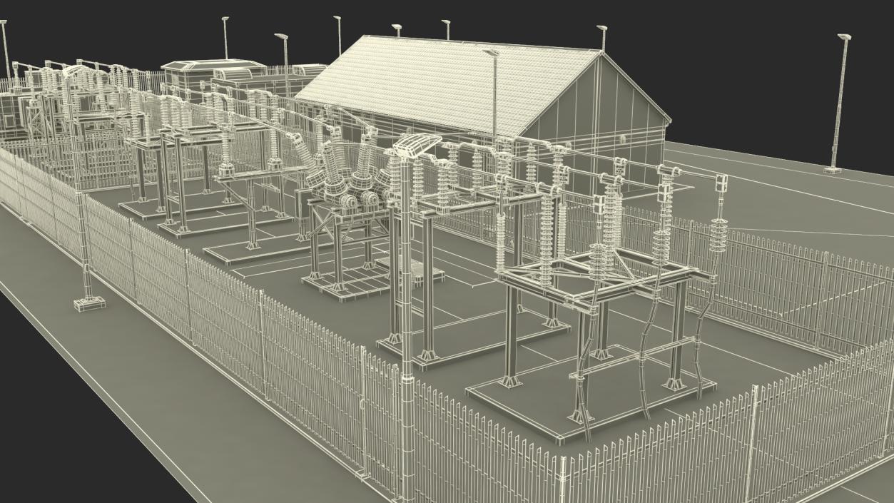 Solar Power Station 3D model