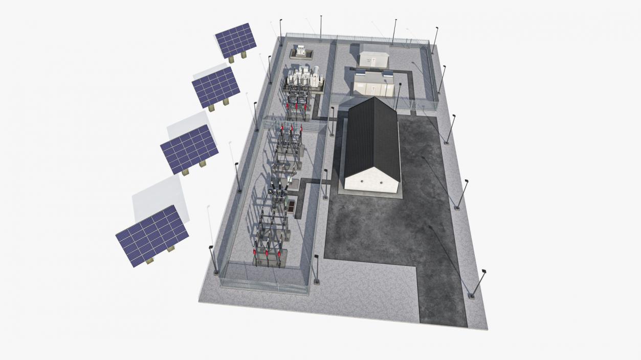 Solar Power Station 3D model