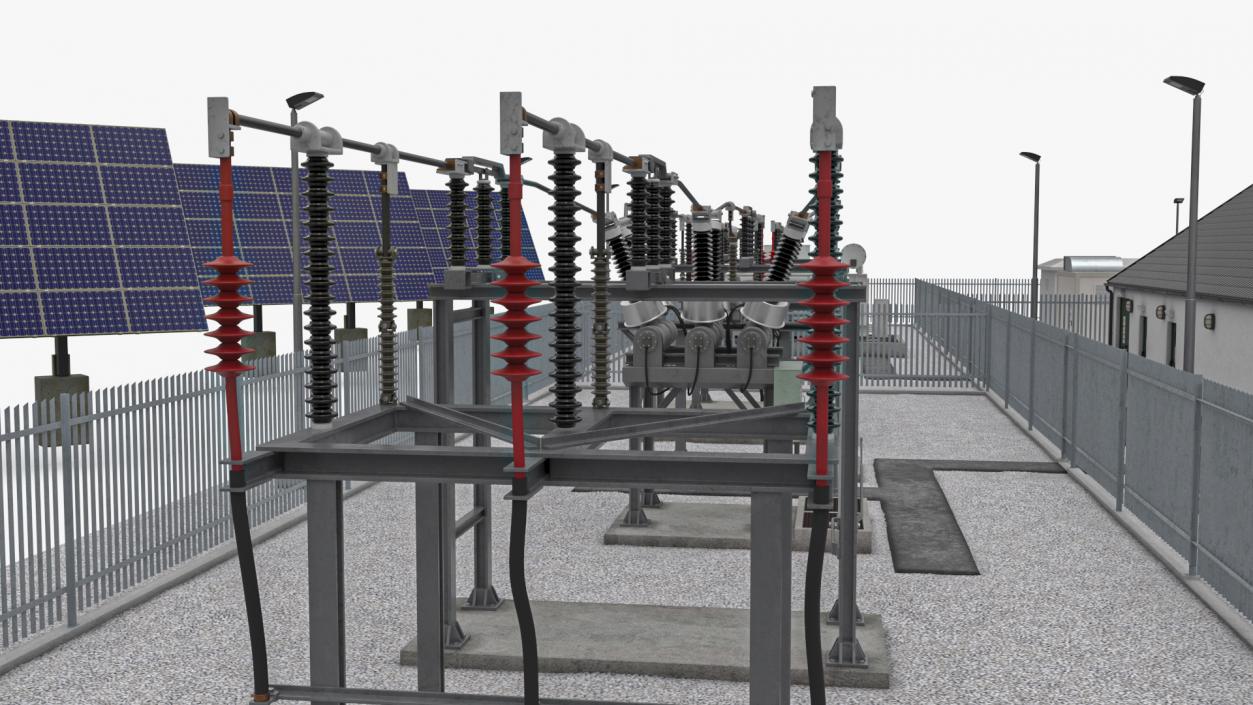 Solar Power Station 3D model