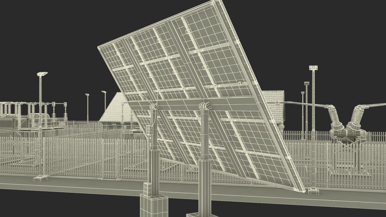 Solar Power Station 3D model