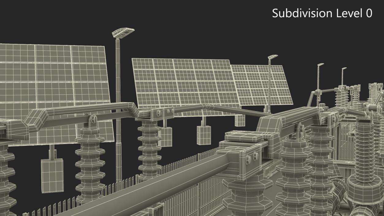 Solar Power Station 3D model