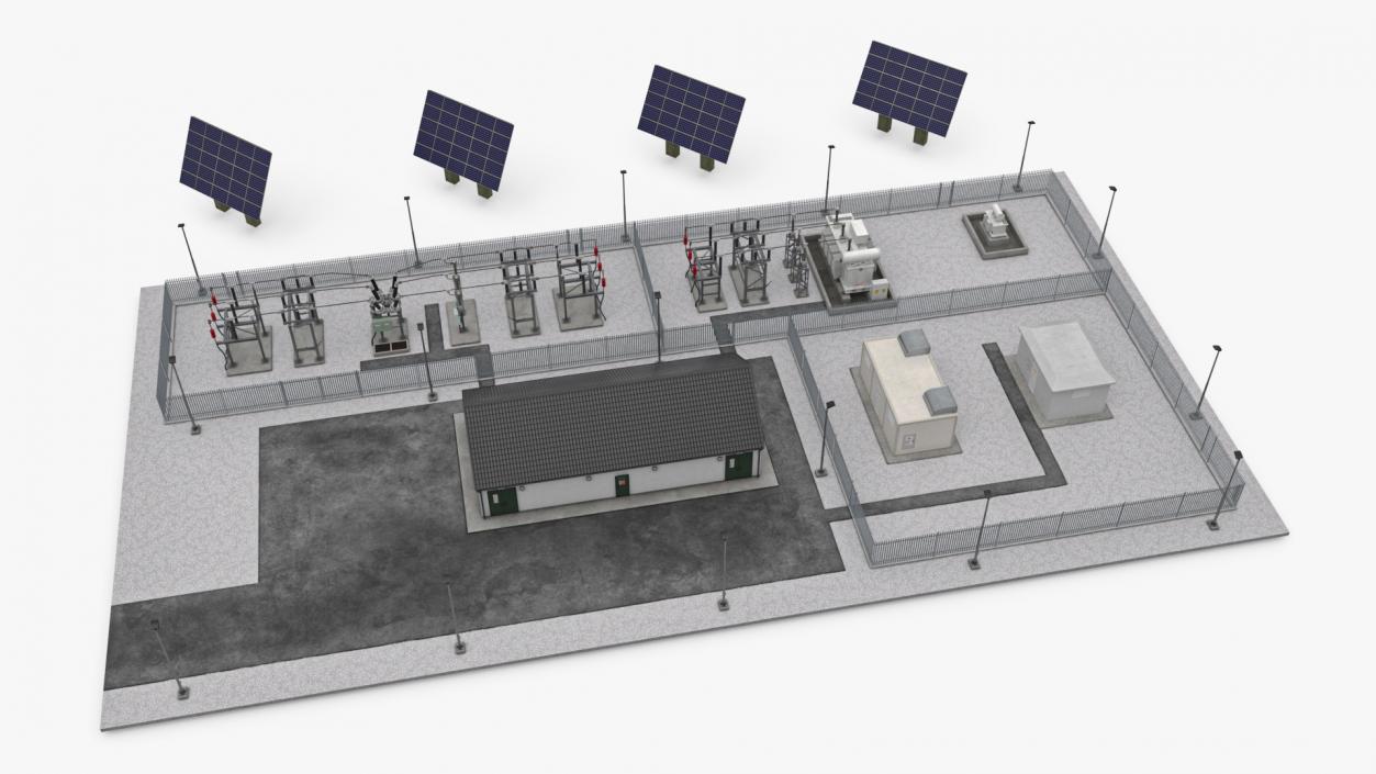 Solar Power Station 3D model