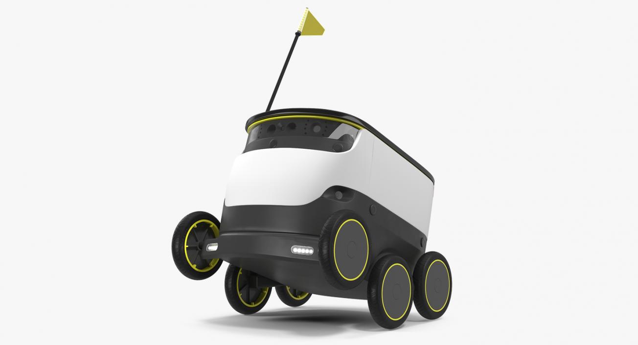 Self-Driving Robot Delivery Rigged 3D model