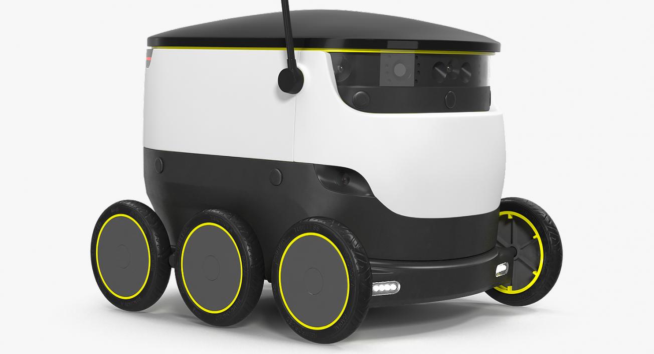 Self-Driving Robot Delivery Rigged 3D model