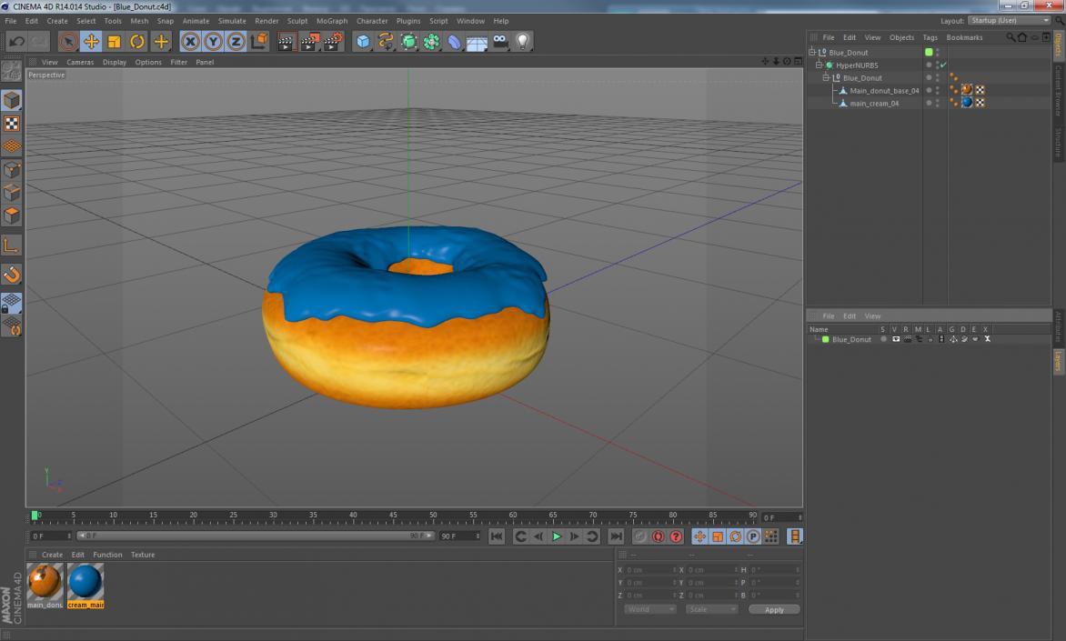 3D model Blue Donut