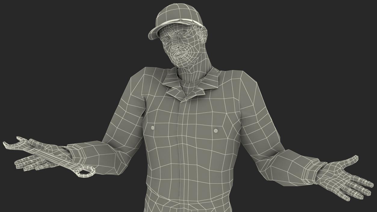 3D model Auto Mechanic Shrugs