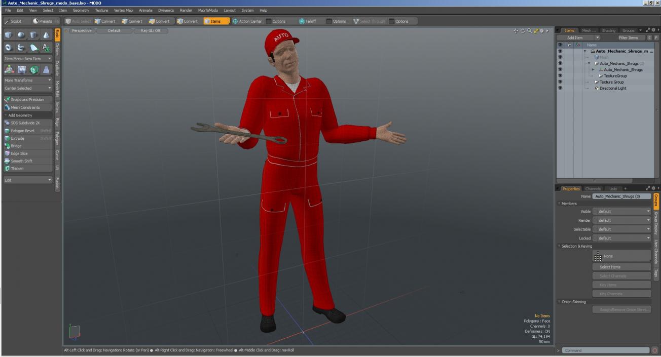 3D model Auto Mechanic Shrugs