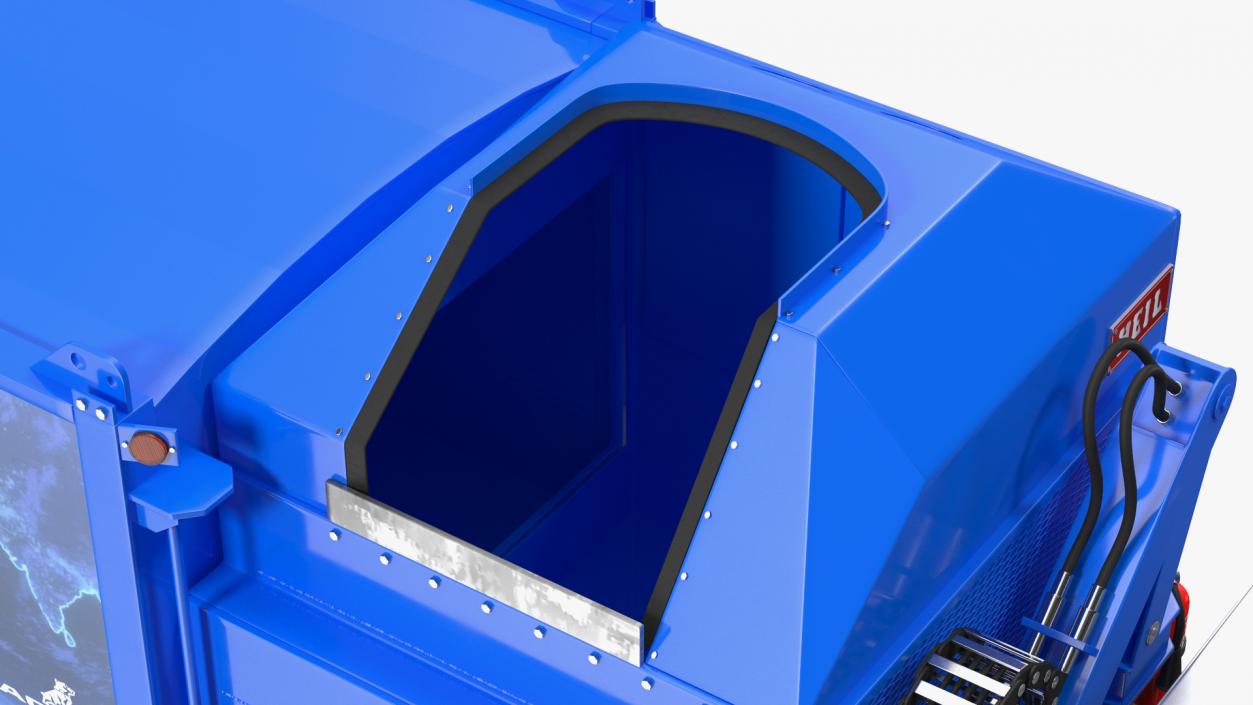 Mack LR Electric Blue Simple Interior Rigged 3D model