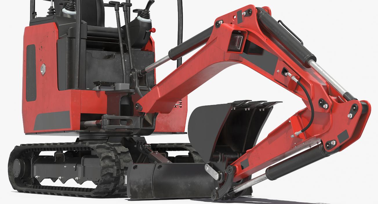 Tracked Mini Excavator Generic Rigged 3D