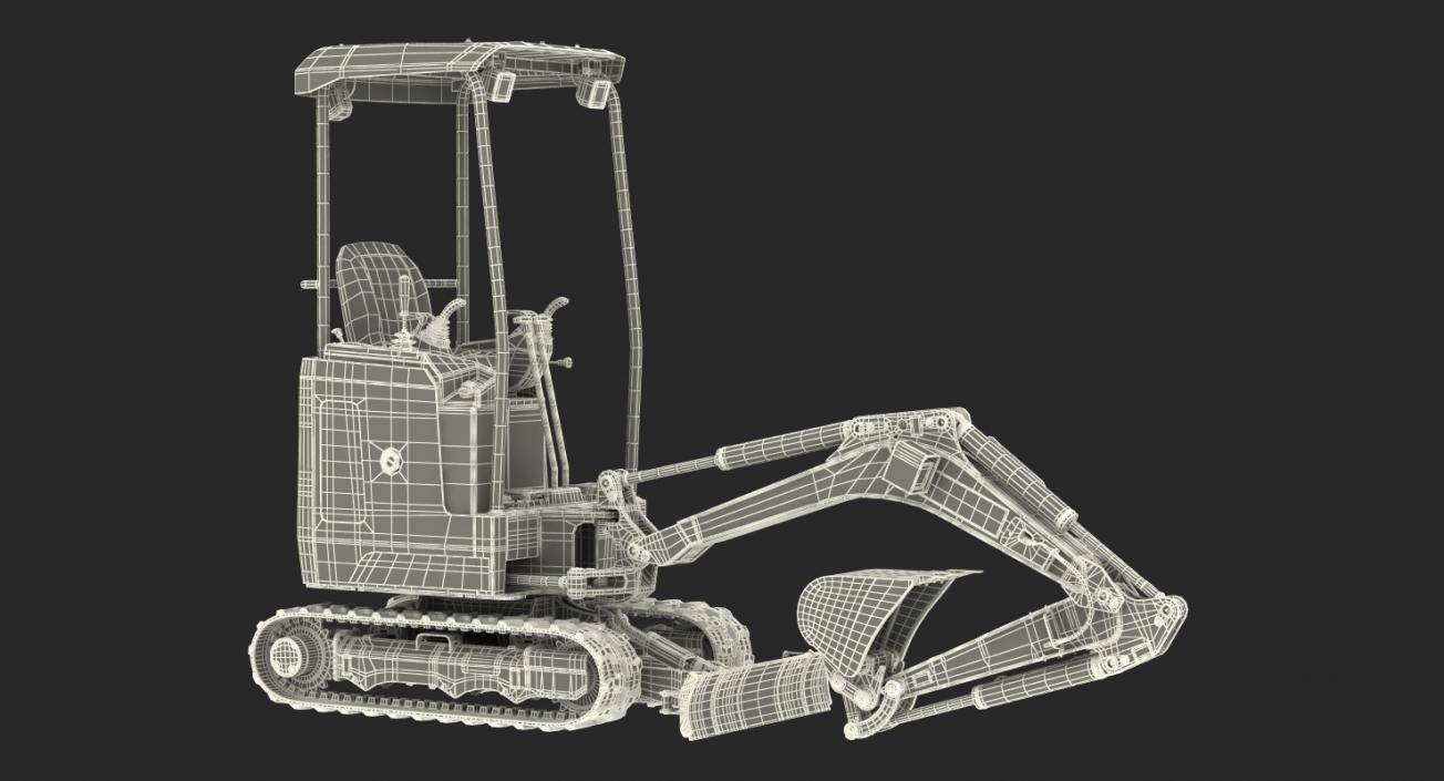 Tracked Mini Excavator Generic Rigged 3D