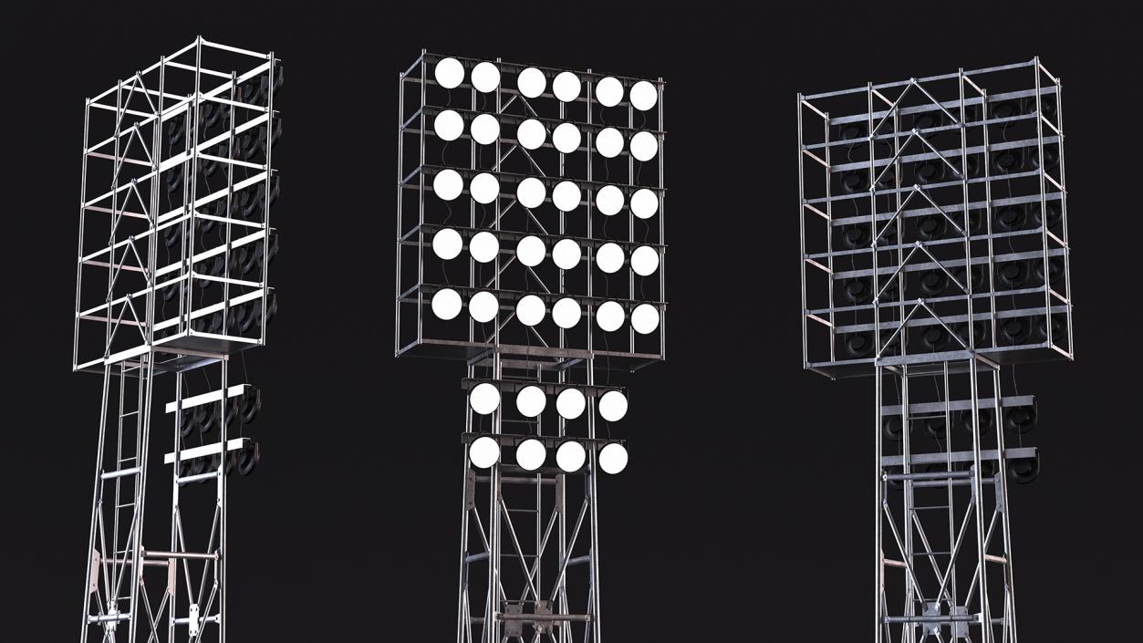 3D model Stadium Lights Collection