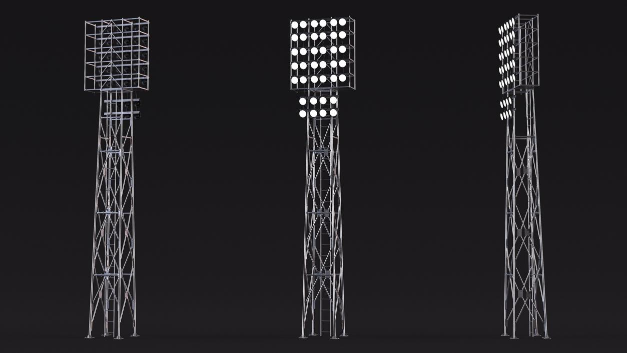 3D model Stadium Lights Collection