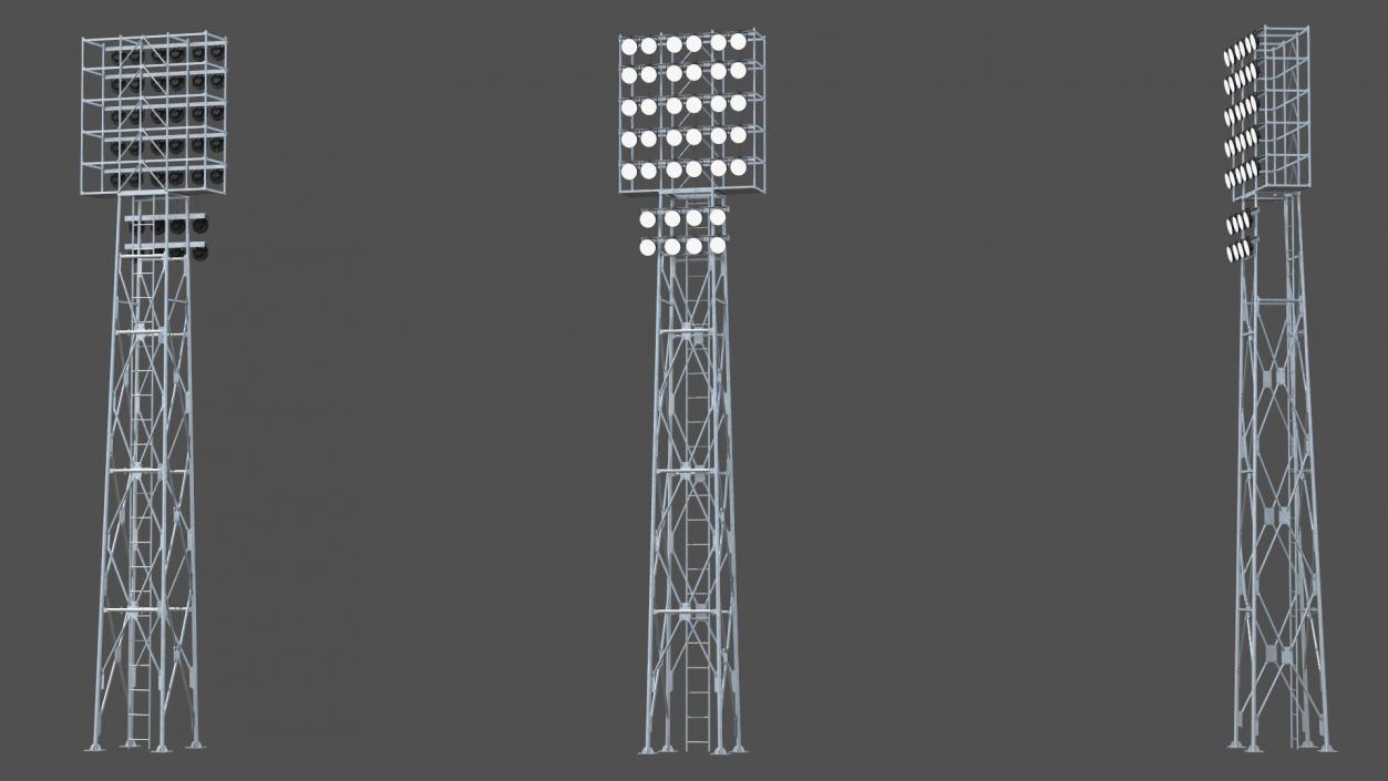 3D model Stadium Lights Collection