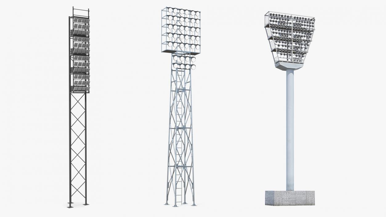 3D model Stadium Lights Collection