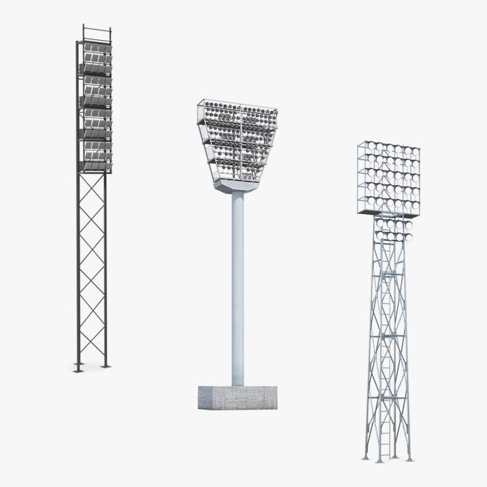 3D model Stadium Lights Collection