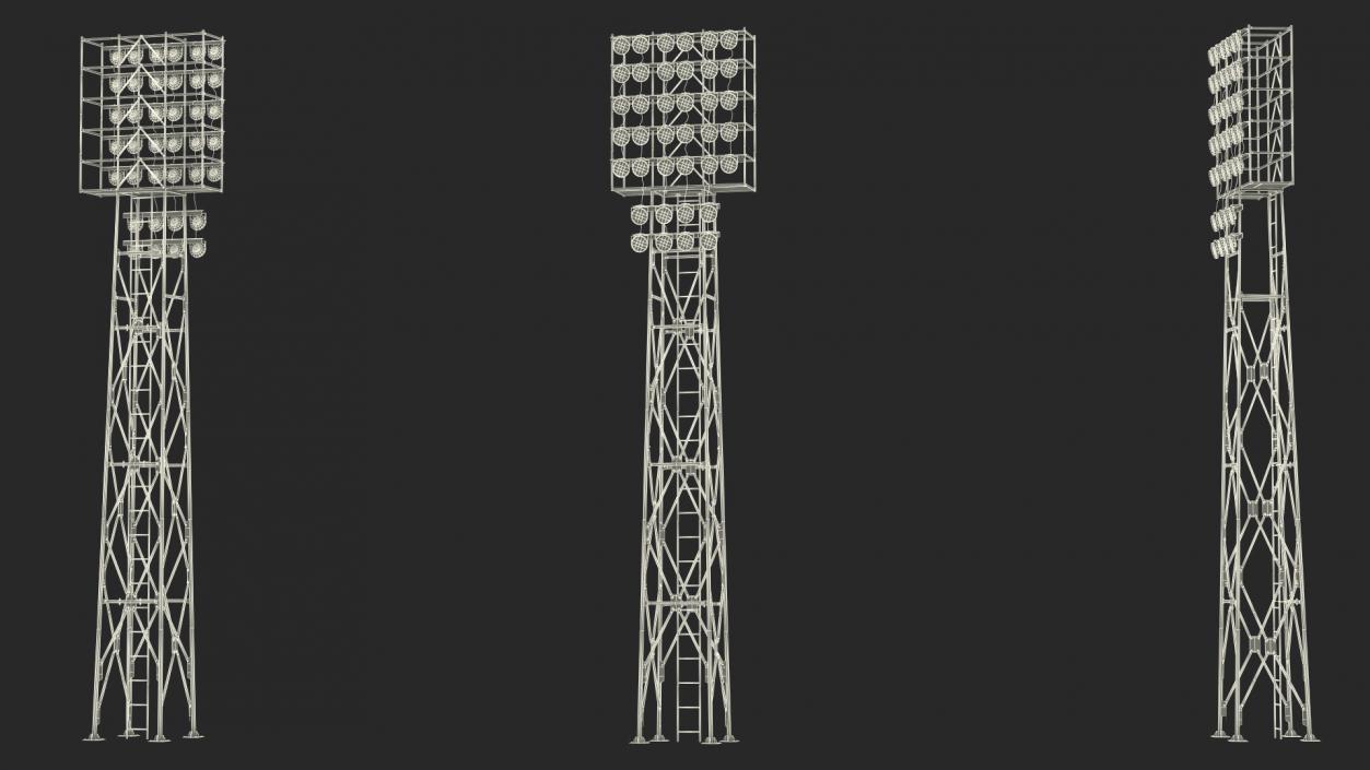 3D model Stadium Lights Collection