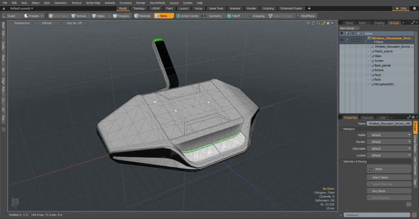 Wireless Discussion Device with Language Selector 3D model