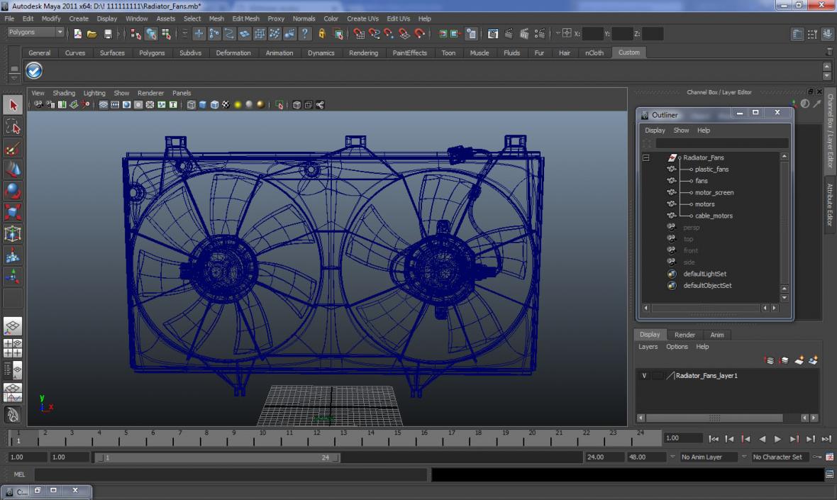 3D Radiator Fans model