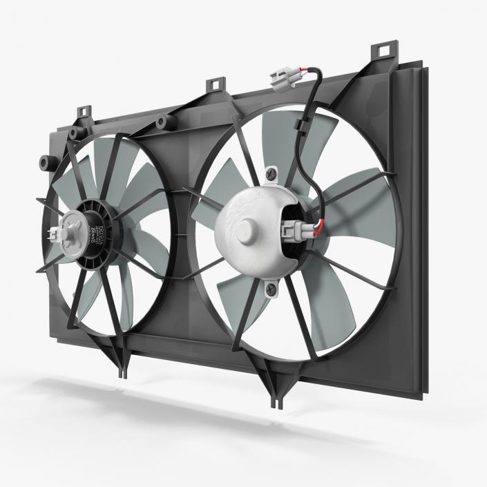 3D Radiator Fans model