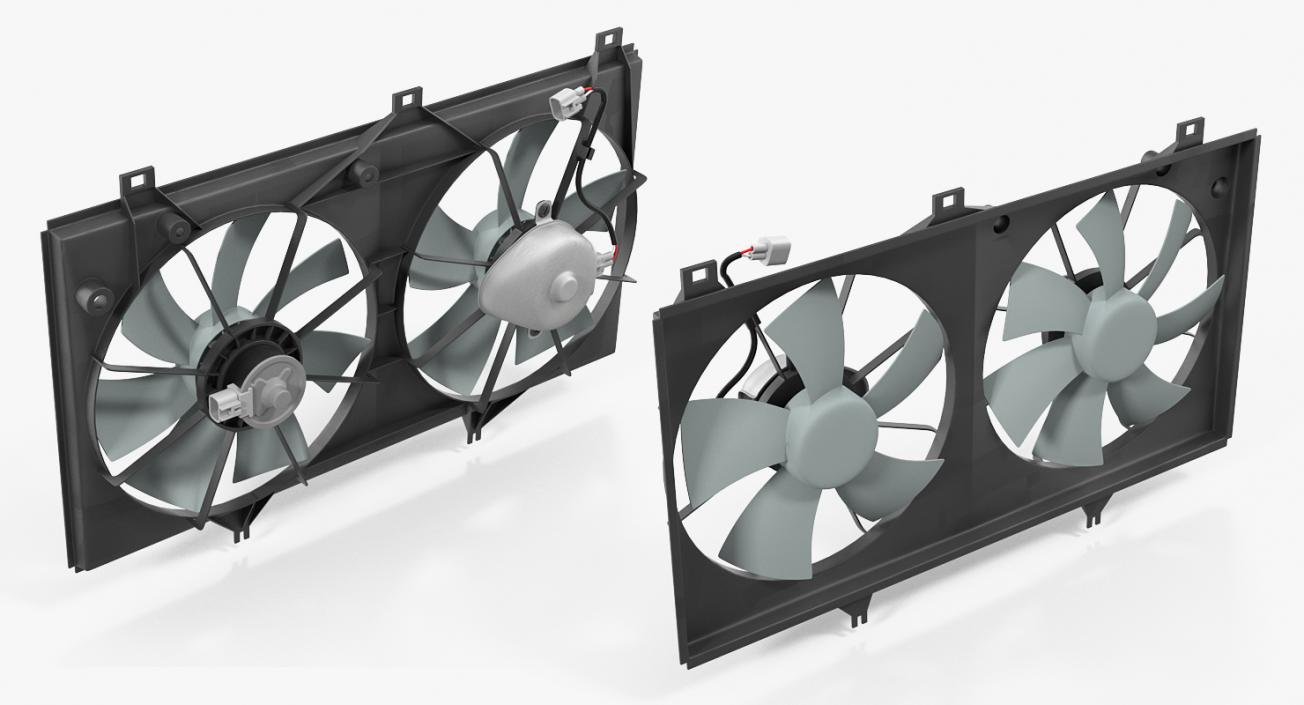 3D Radiator Fans model