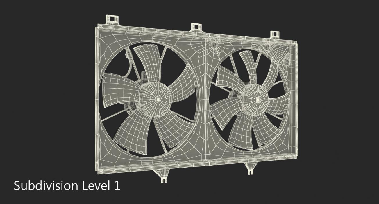 3D Radiator Fans model