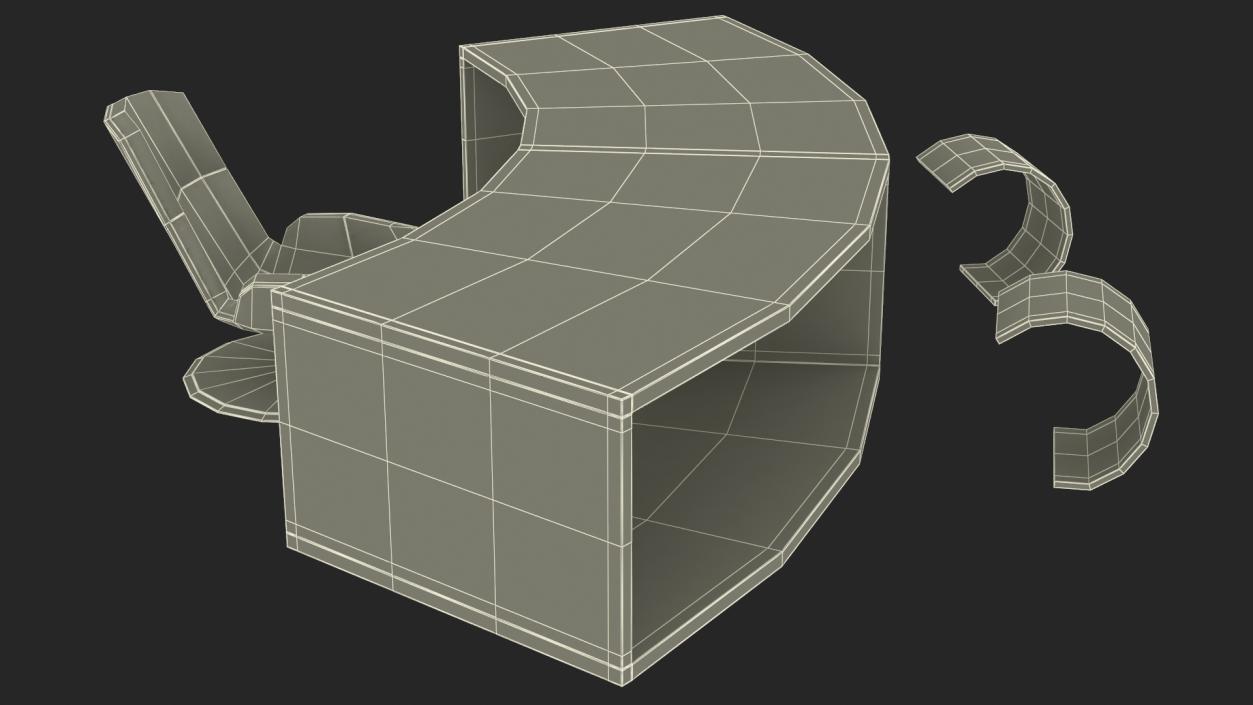 C Shaped Stool and Table 3D model