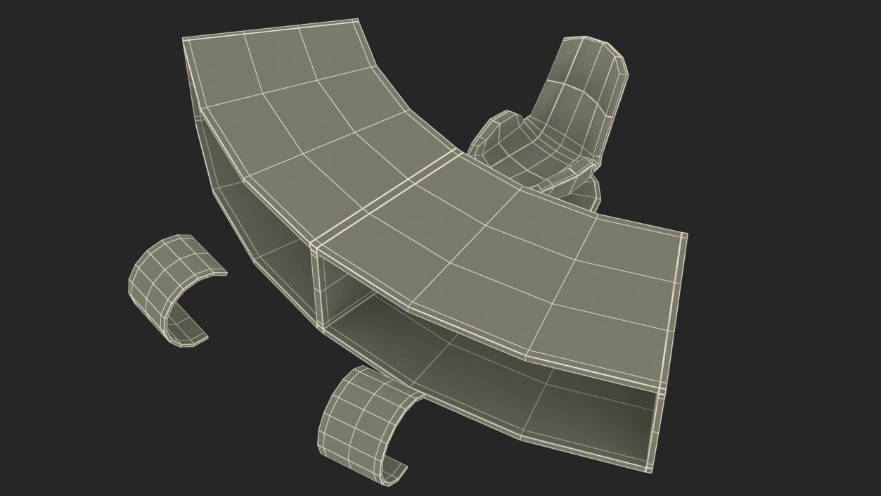 C Shaped Stool and Table 3D model