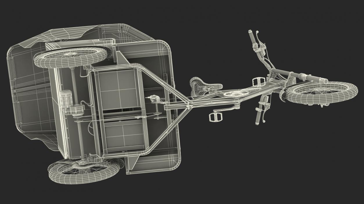 3D model Rad Power Bike RadBurro with Passenger Seat Rigged