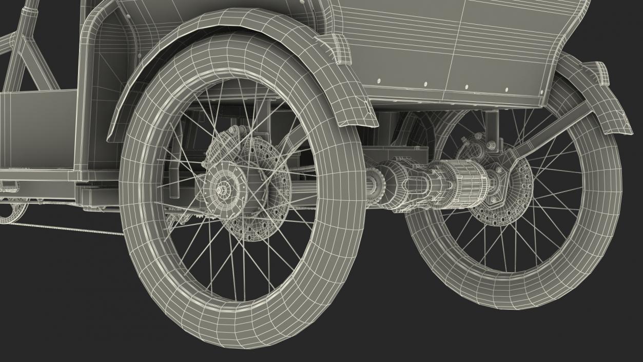 3D model Rad Power Bike RadBurro with Passenger Seat Rigged