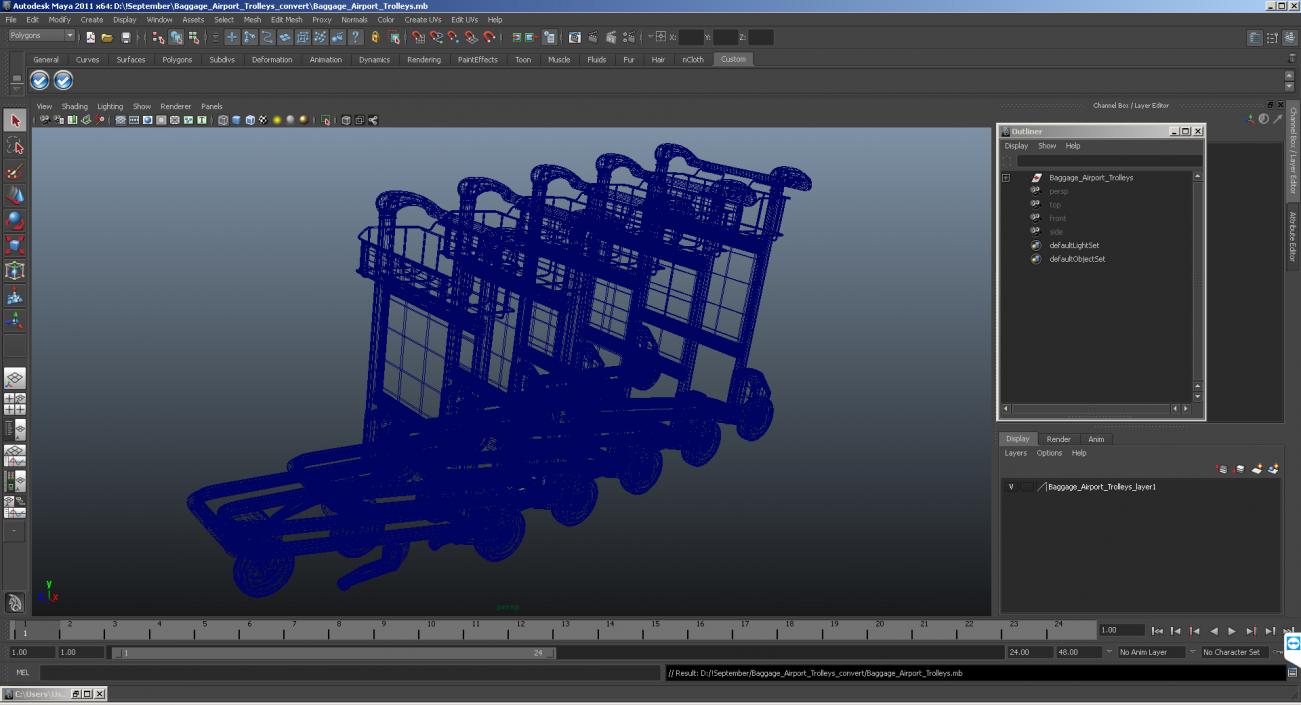 Baggage Airport Trolleys 3D model