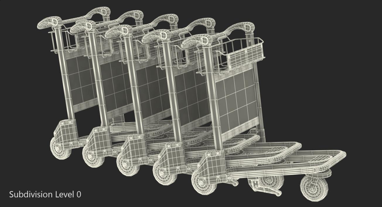 Baggage Airport Trolleys 3D model