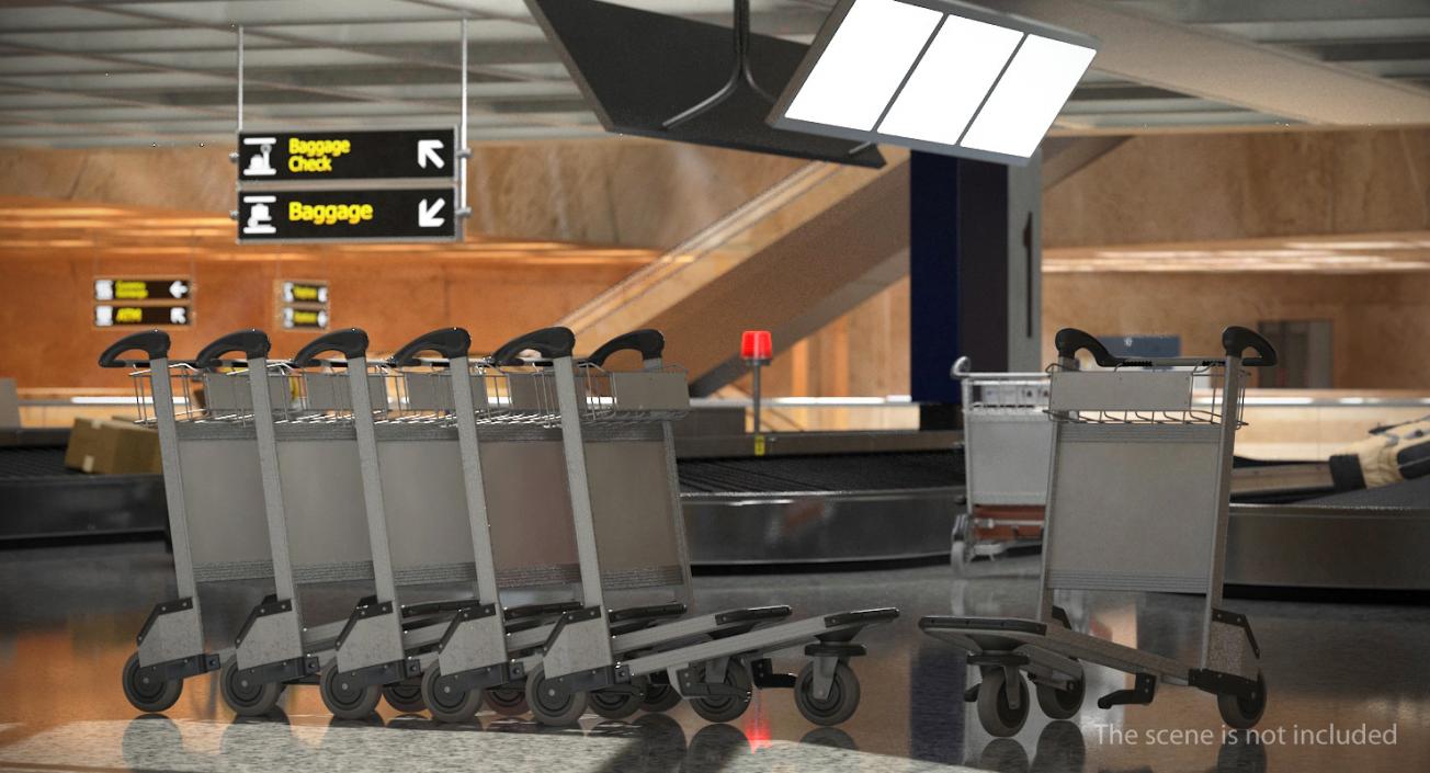 Baggage Airport Trolleys 3D model