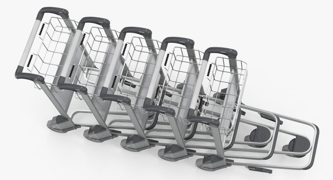 Baggage Airport Trolleys 3D model