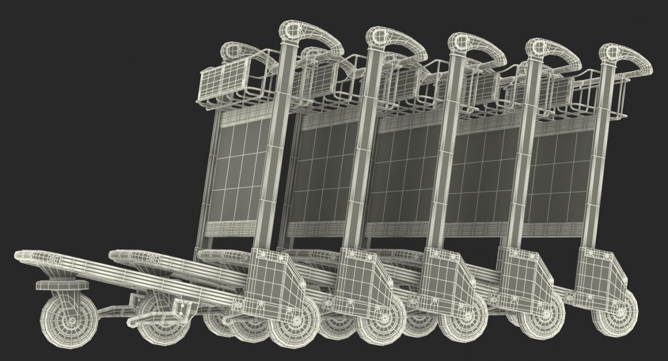 Baggage Airport Trolleys 3D model