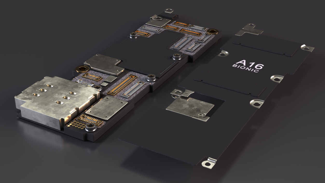 3D model iPhone 14 Pro Motherboard