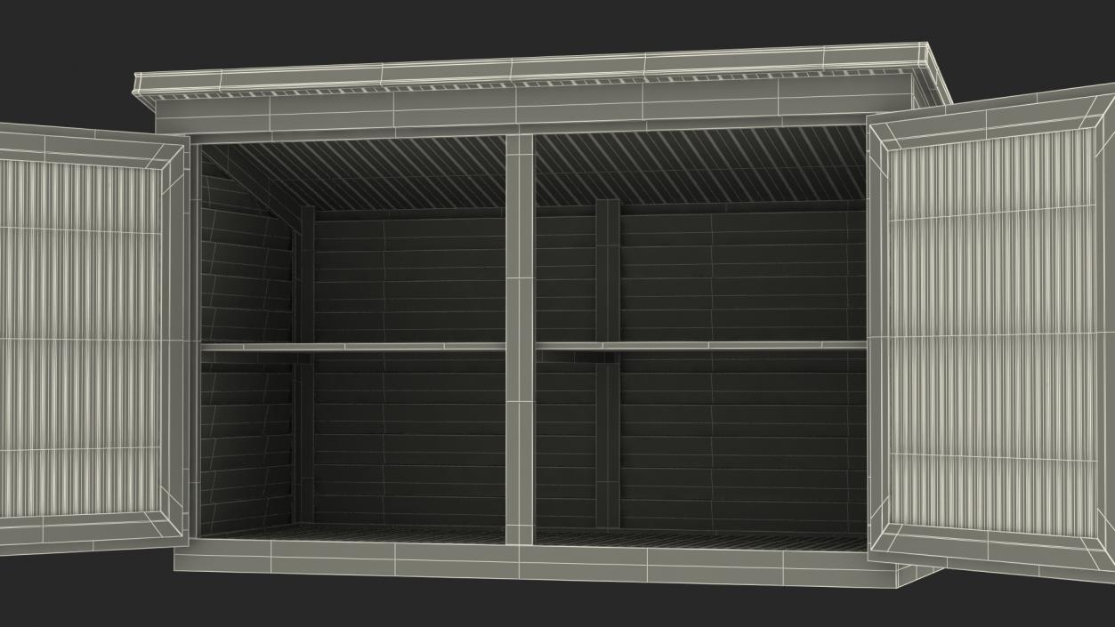 3D Large Horizontal Garden Storage Shed