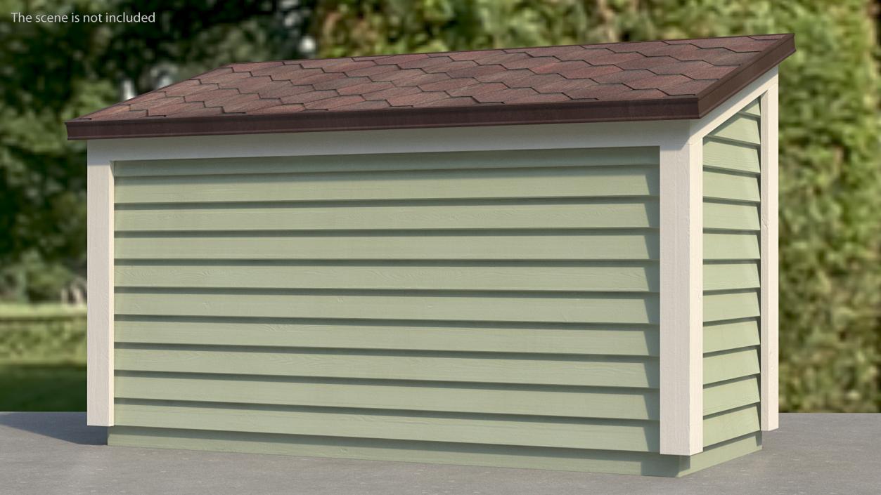 3D Large Horizontal Garden Storage Shed