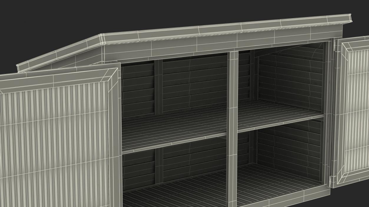 3D Large Horizontal Garden Storage Shed