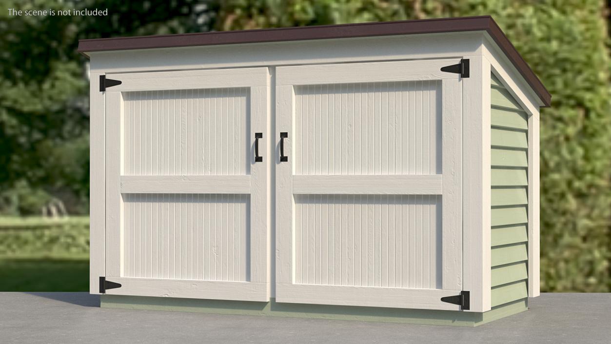 3D Large Horizontal Garden Storage Shed