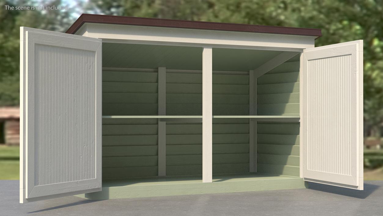 3D Large Horizontal Garden Storage Shed