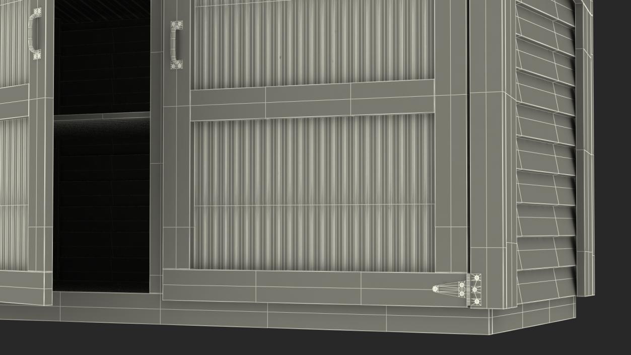 3D Large Horizontal Garden Storage Shed