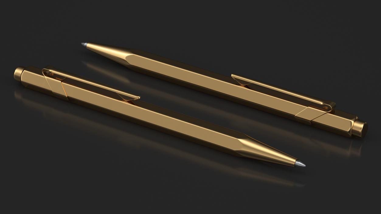 Luxury Golden Pen 3D