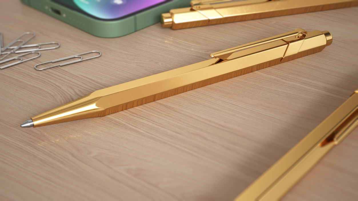 Luxury Golden Pen 3D